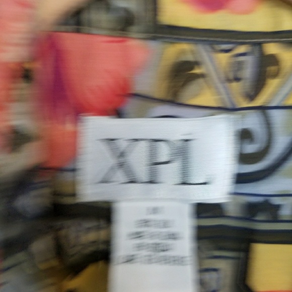 XPL floral womens silk blouse size M (B0026) - Picture 3 of 3